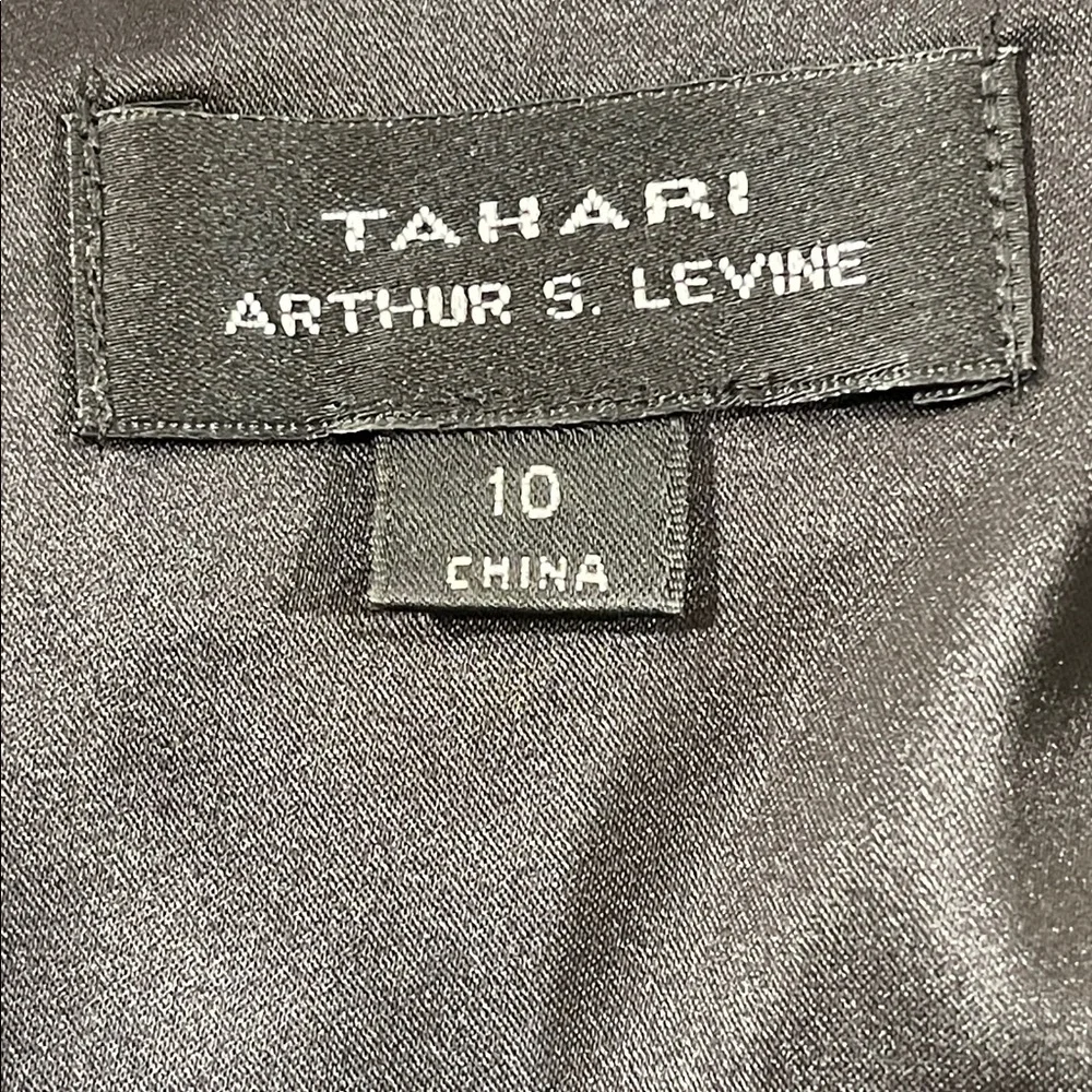 TAHARI Women's Size 10 Green Printed Half Sleeve Knot Bodice Lined Dress - Picture 7 of 8